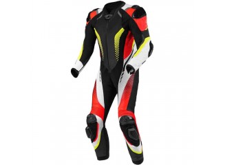 Men's Motorcycle Leather Racing Ridding Suit, Genuine Cowhide Leather, Men's and Women's Fit