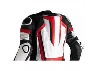 Motorcycle Suit for Men, Motorbike Real Leather One Pieces Biker Riding Suit with Armor Protection